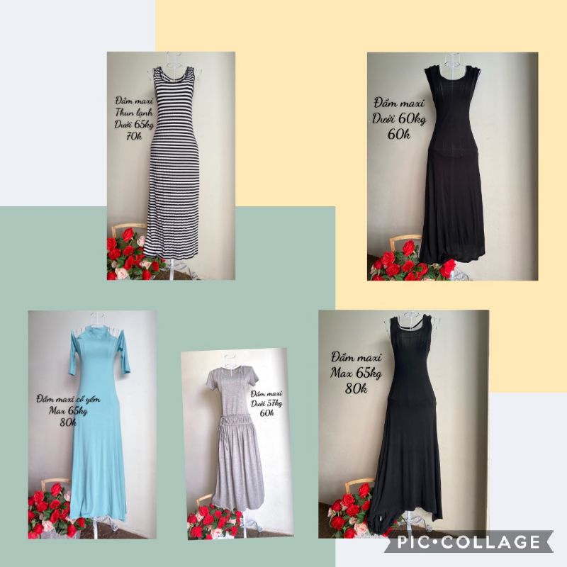 Đầm maxi thun