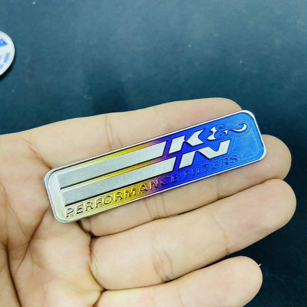 Combo tem titan dán NẮP NƯỚC và logo KN dán pô e các dòng xe Vario, Click, Vision, AB