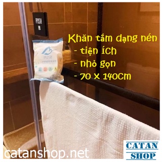 Khăn tắm viên nén du lịch dùng một lần, Khăn tắm cotton tiện lợi GD585-KtamN-140