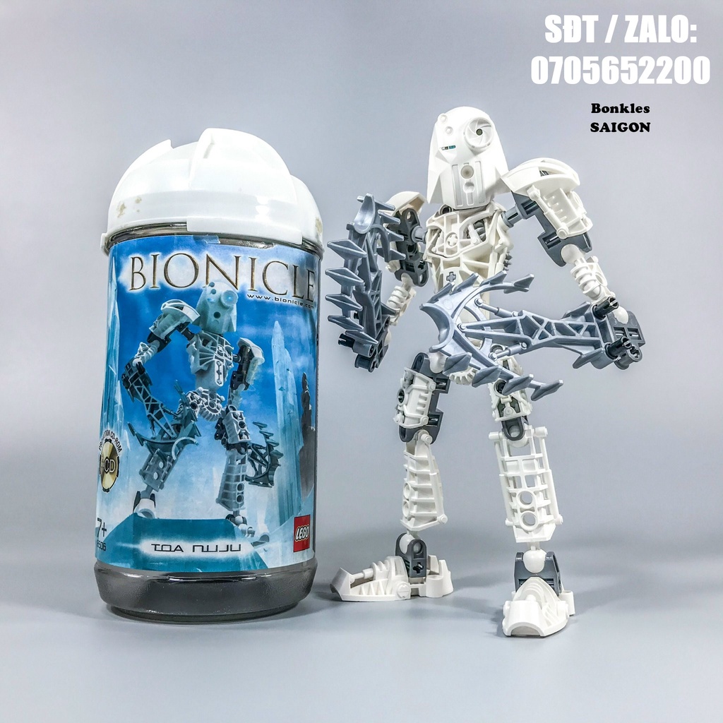 Đồ Chơi Mô Hình Vintage lắp ráp LEGO Bionicle: Chiến Binh Băng Toa Metru Nuju 8606 Chính Hãng Đan Mạch (2004)