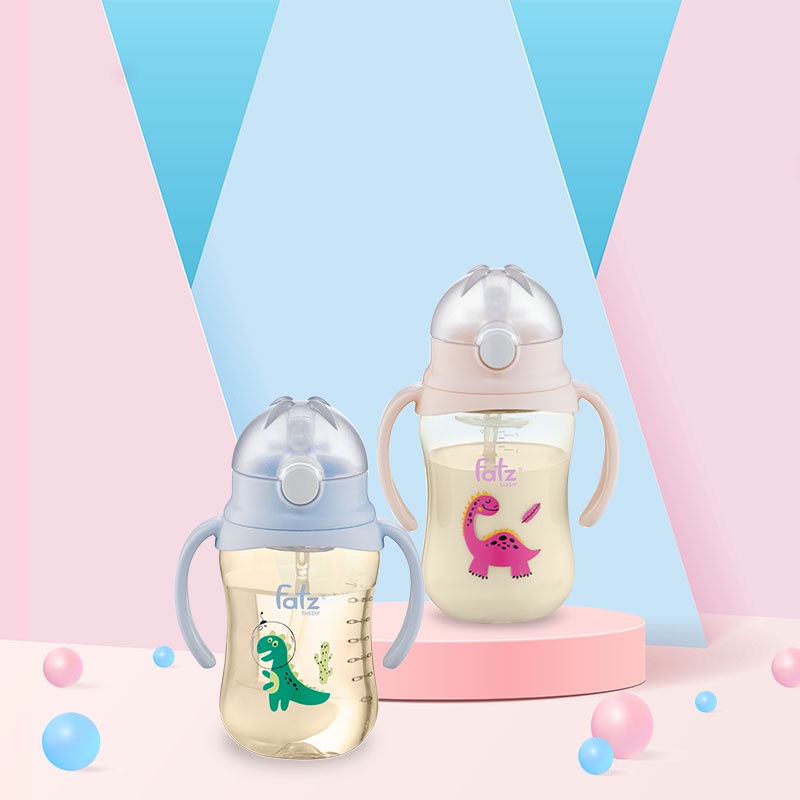 Bình Tritan bật hút 2 tay cầm với phao 360 độ 250ml FATZBABY FB0250N