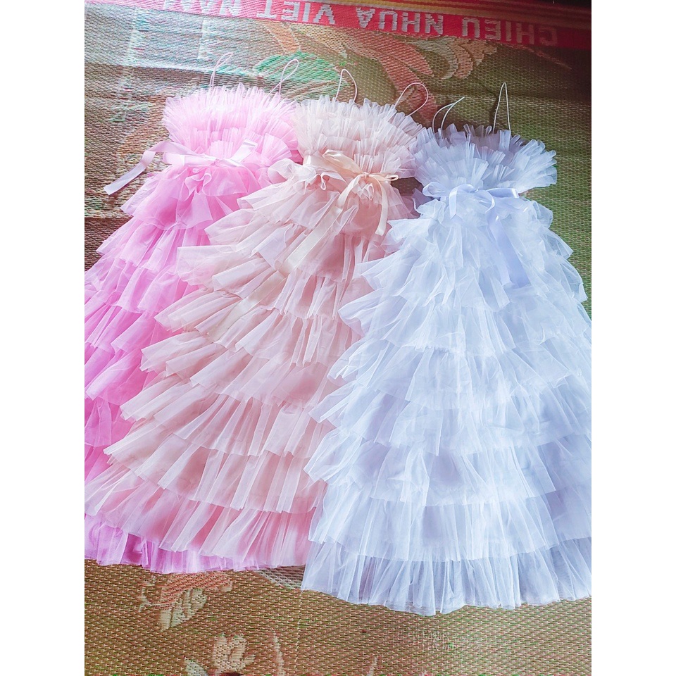 ⚡ HÌNH THẬT KÈM VIDEO ⚡ ĐẦM TẦNG LƯỚI DỰ TIỆC SIÊU HOT - váy nữ du lịch đi biểm Dáng công chúa dài sang chảnh M01