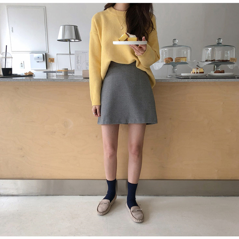 Áo Sweater Cổ Tròn Dáng Rộng Màu Trơn Đơn Giản Phong Cách Hàn Quốc | BigBuy360 - bigbuy360.vn