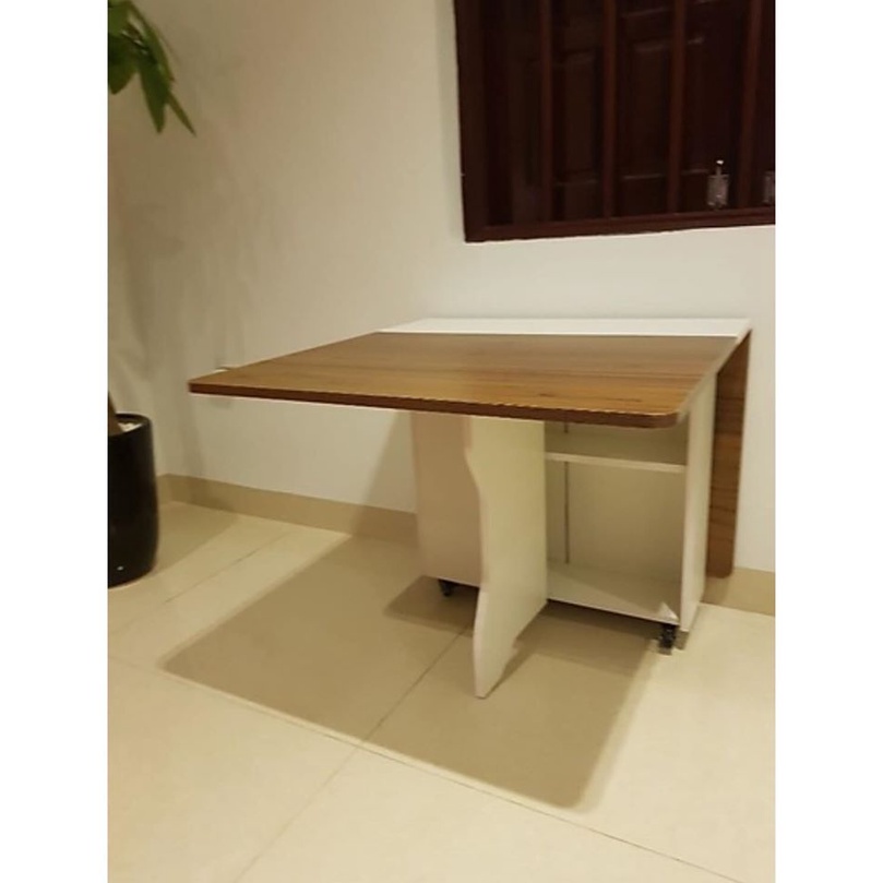 Bàn ăn gỗ thông minh nhỏ gọn phù hợp với không gian bếp tiết kiện diện tích(kèm bánh xe) BATM5