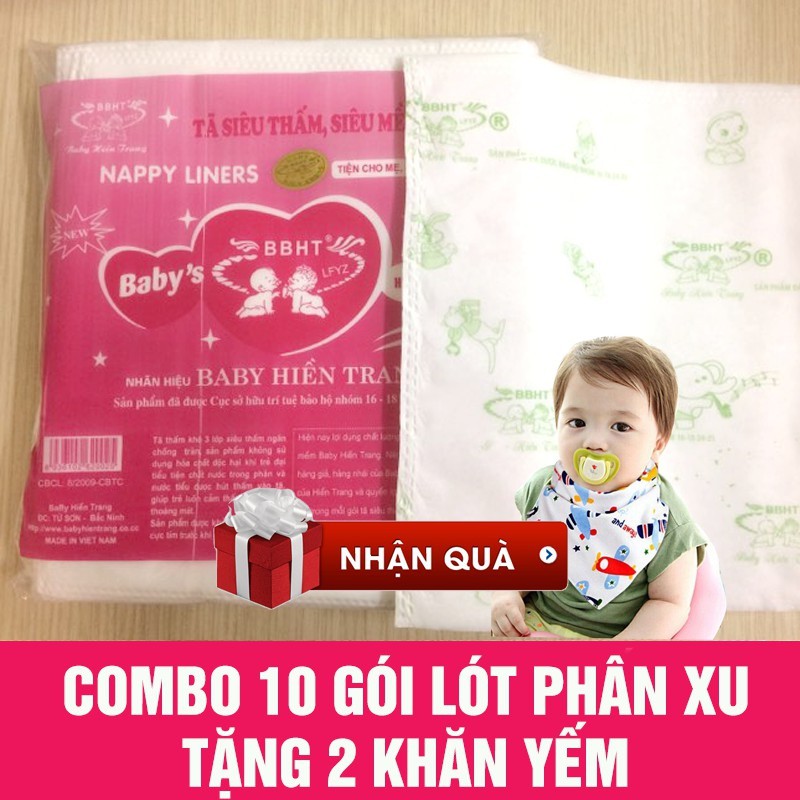 GÓI 10 MIẾNG LÓT PHÂN SU CHO BÉ