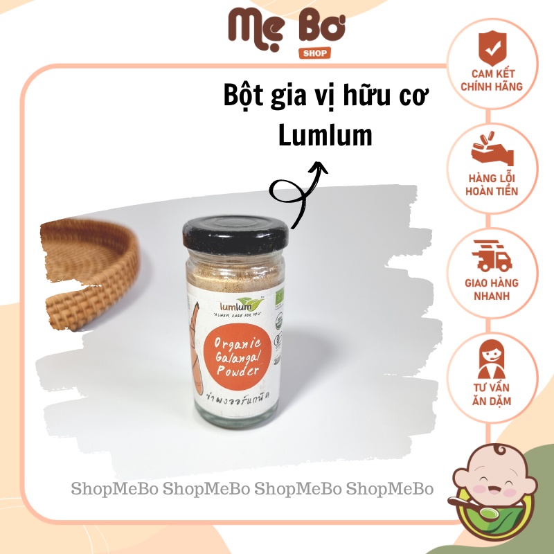 [LUMLUM] BỘT GIA VỊ HỮU CƠ LUMLUM THÁI LAN (bột tỏi, bột sả, bột riềng, bột lá chanh...)
