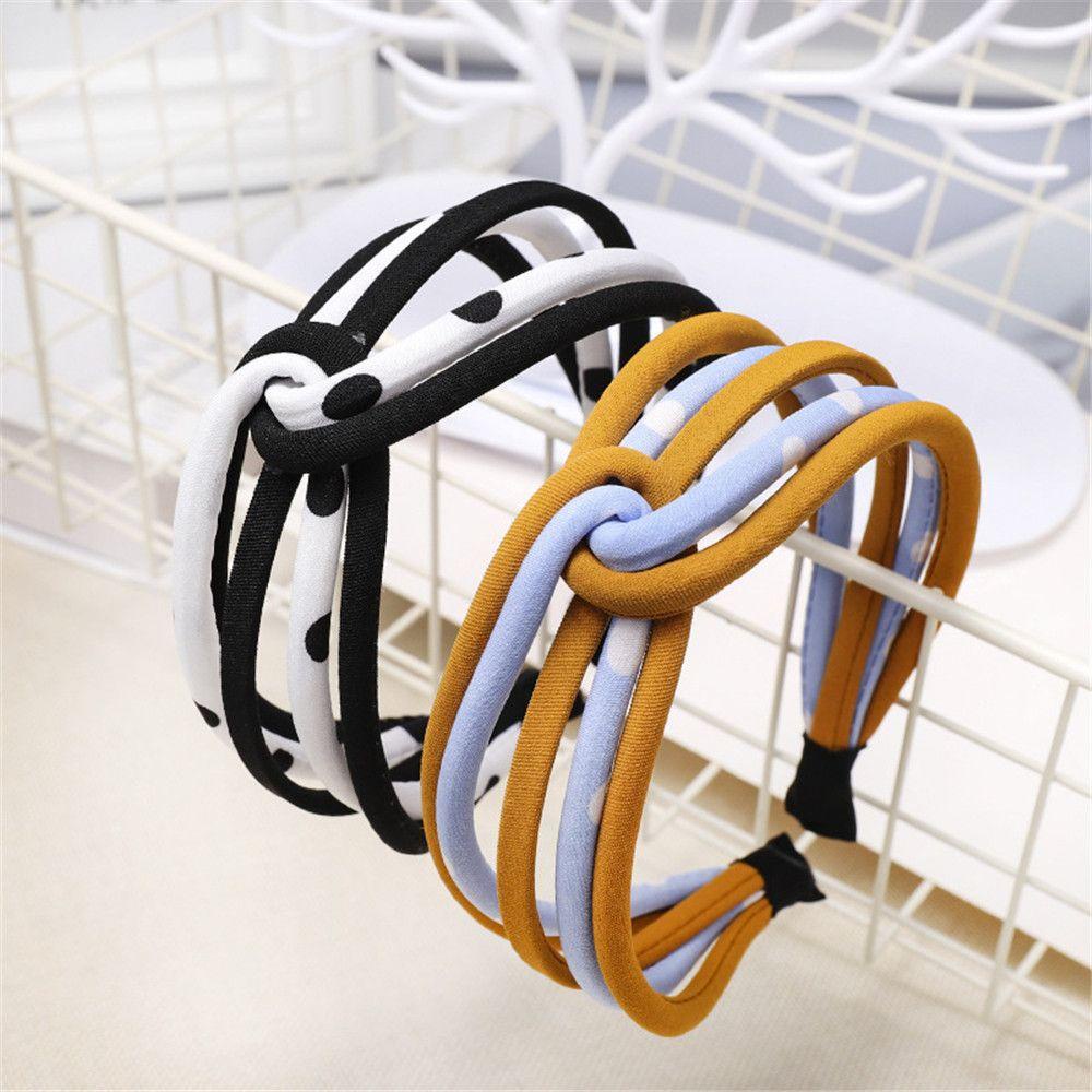 Băng Đô Cài Tóc Họa Tiết Chấm Bi Nhiều Màu Sắc Phong Cách Hàn Quốc