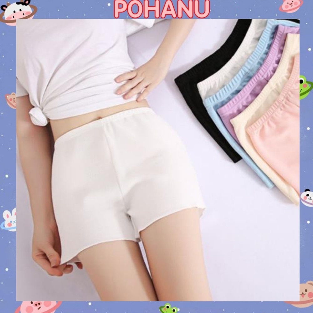 Quần mặc váy bông xù Pohanu quần sooc đùi co giãn thoải mái BX