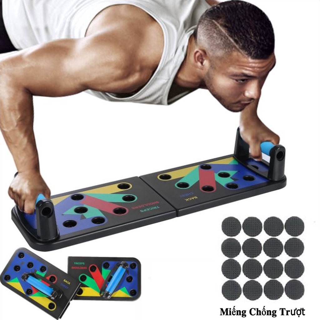 Dụng Cụ Chống Đẩy 22in1 (20 lỗ) – Cải Tiến Có Thể Tháo Rời - Bảng Hít Đất Nhiều Nút, Nhiều Bài Tập Hơn Hãng Amalife