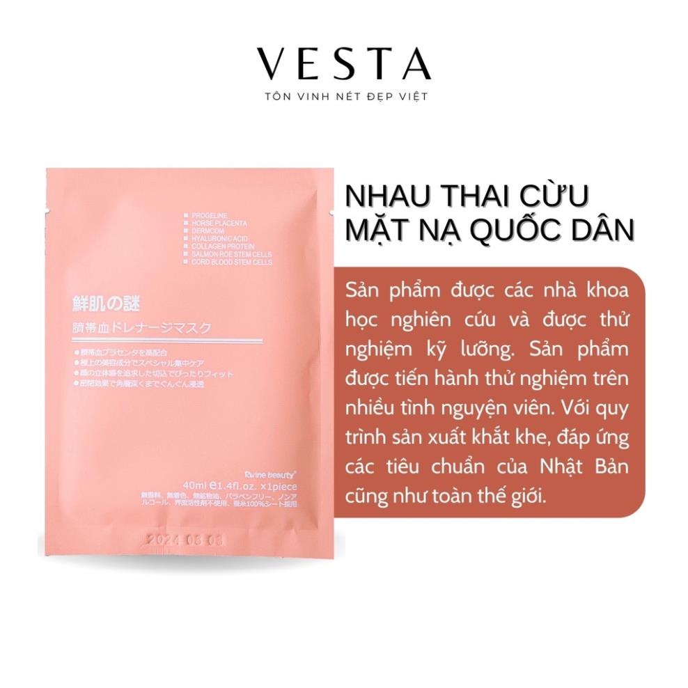 Mặt nạ nhau thai cừu nhật mask giấy rwine dưỡng da dưỡng ẩm 40ml - Shin Shop