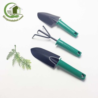 Bộ dụng cụ làm vườn 3 món xẻng, cào mini