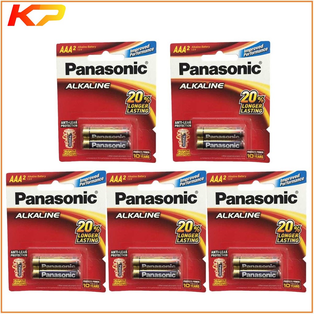 5 vỉ pin panasonic AAA alkaline ( vỉ 2 viên )