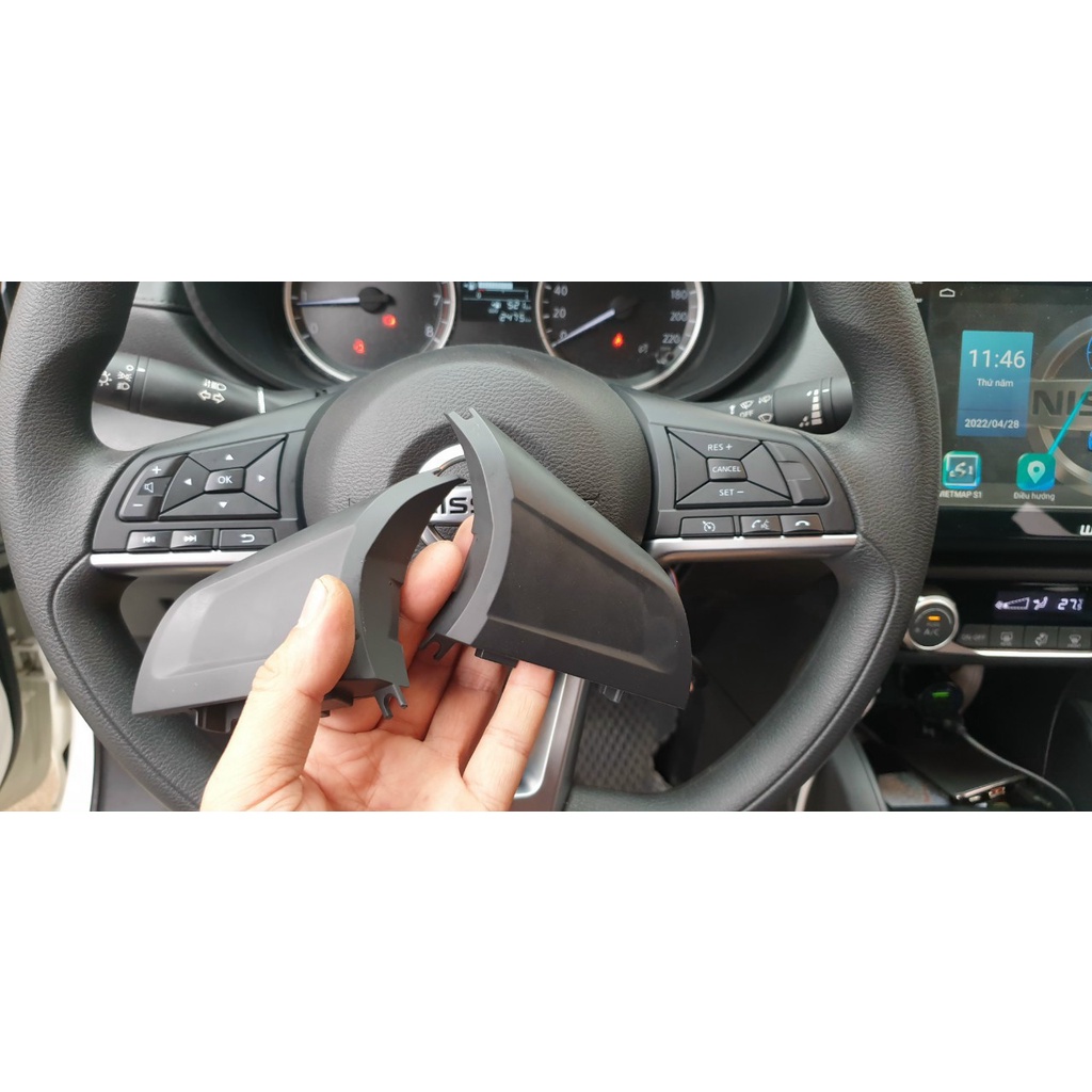 Khiển vô lăng, Khiển âm lượng cho Xe Nissan Almera 2021 2022 2023 cao cấp cắm giắc gin
