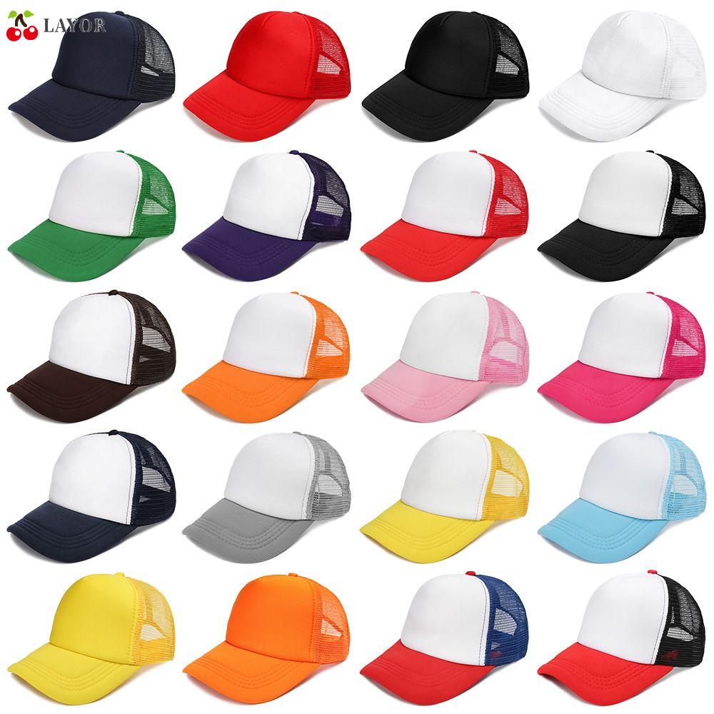 Mũ bóng chày màu trơn phối vải lưới có thể điều chỉnh phong cách hip hop thời trang cá tính cho unisex