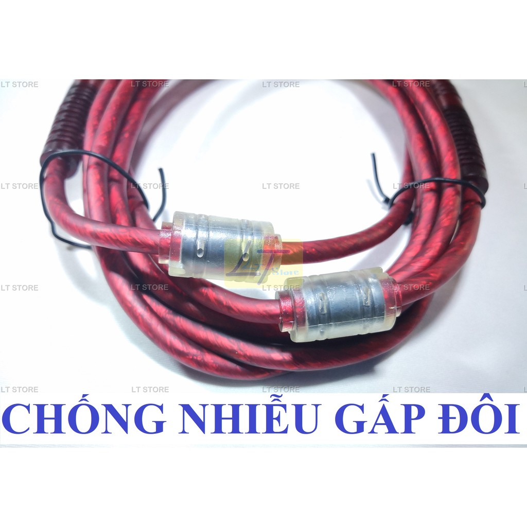 Cáp âm thanh 2 đầu 6.5 mm dài 3M chuyên dùng guitar, organ cao cấp (cáp loa 2 đầu 6 ly)