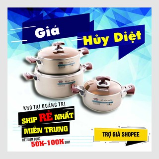 Bộ nồi anod 3 chiếc màu đồng quai eb sh8831eb