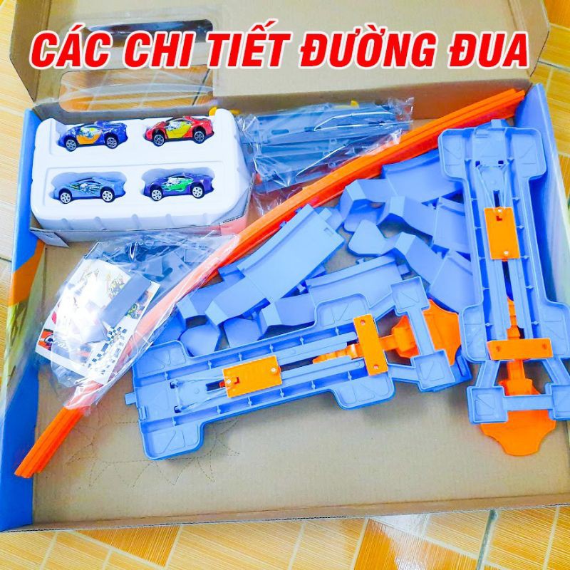 Bộ lắp ghép đường đua 40 chi tiết trượt vòng