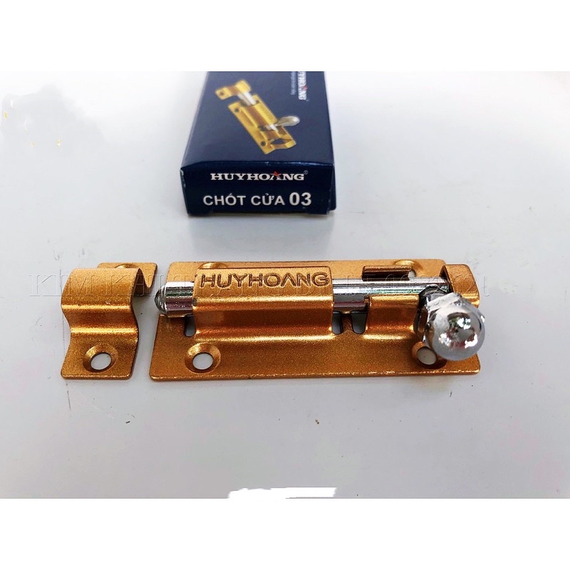 Chốt cửa chính hãng Huy Hoàng 01,02,03 vàng đồng