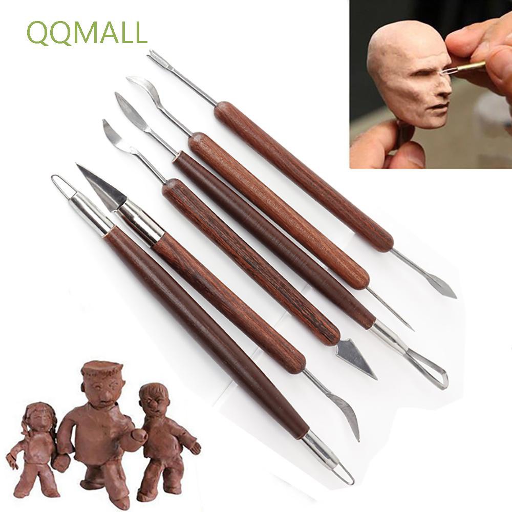 Dụng Cụ Điêu Khắc Đồ Gốm Hai Mặt Với Tay Cầm Gỗ Độ Chính Xác Cao