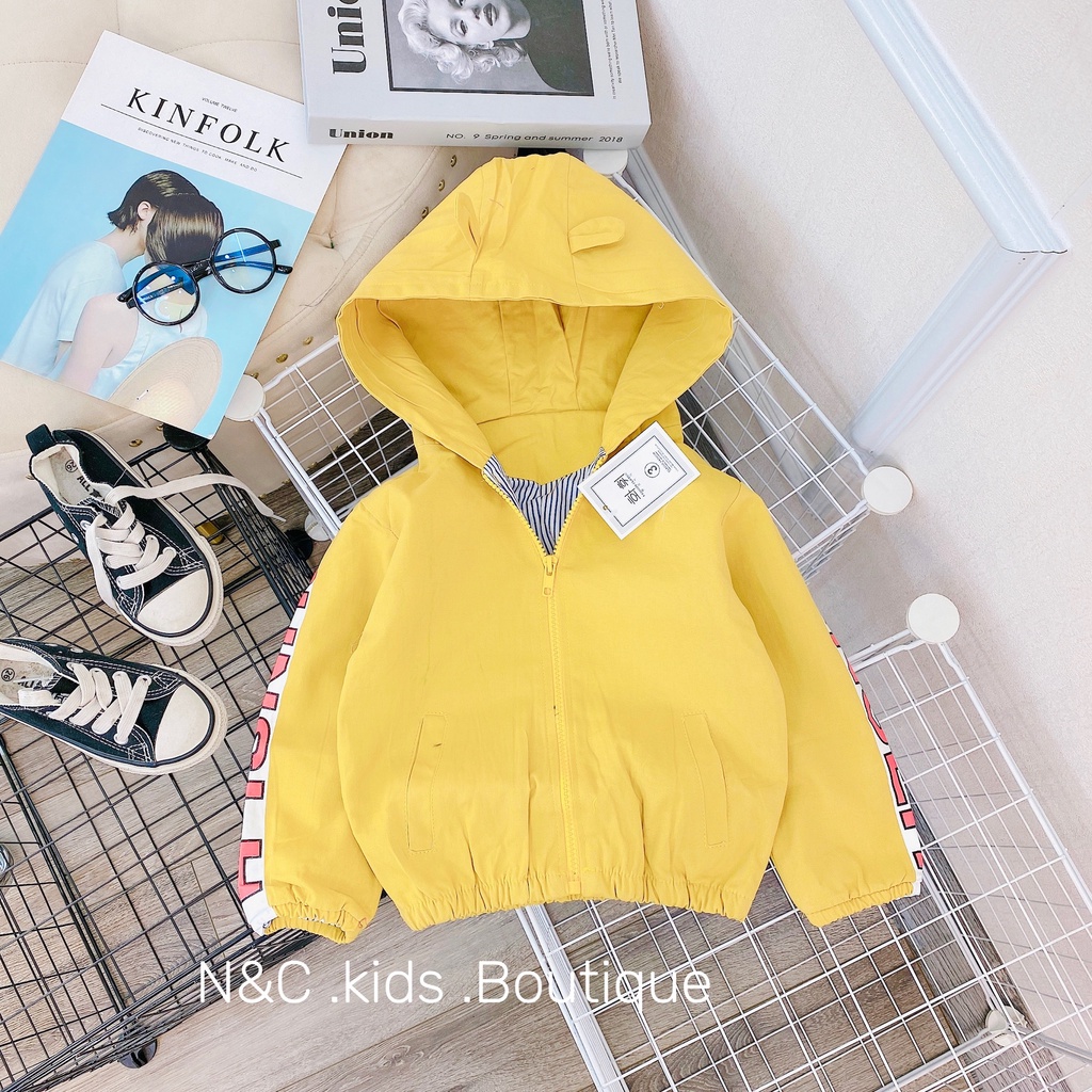 SALE ÁO KHOÁC GIÓ2 LỚP CHÚ GẤU BÉ TRAI BÉ GAI CAO CẤP(AKKKG)