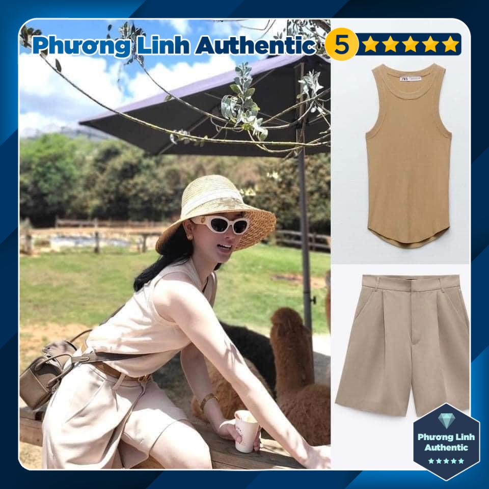 Áo ba lỗ dệt kim thun gân dáng dài  Zara Auth New Tag có sẵn 3471/013 3471013 3471/113 3471113