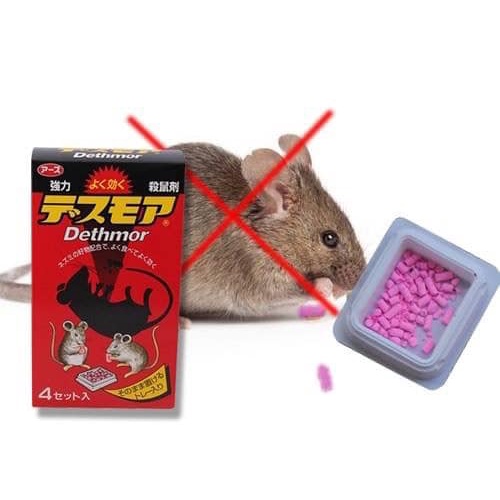Combo 10 hộp thuốc diệt chuột Dethmor 4 vỉ dạng viên - Nội địa Nhật Bản