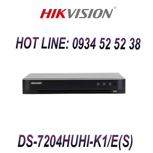 Đầu ghi hình Hybrid TVI-IP 4 kênh TURBO 4.0 HIKVISION DS-7204HUHI-K1/E