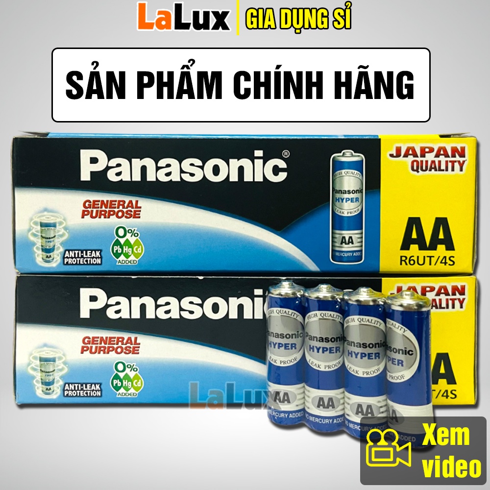 Pin AA Panasonic CHÍNH HÃNG HỘP 1.5V- Pin Tiểu 2A Cho Chuột Không Dây Điều Khiển Từ Xa,Đồng Hồ, Máy Tính, Máy Game LALUX