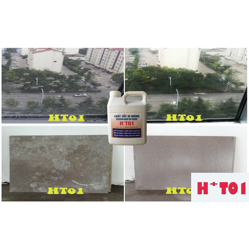 Nước tẩy xi măng HT01 - 1.8lit trên nhiều chất liệu