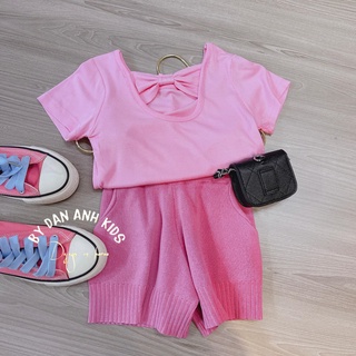 QUẦN SHORT NỈ LƯNG THUN BASIC CHO BÉ GÁI