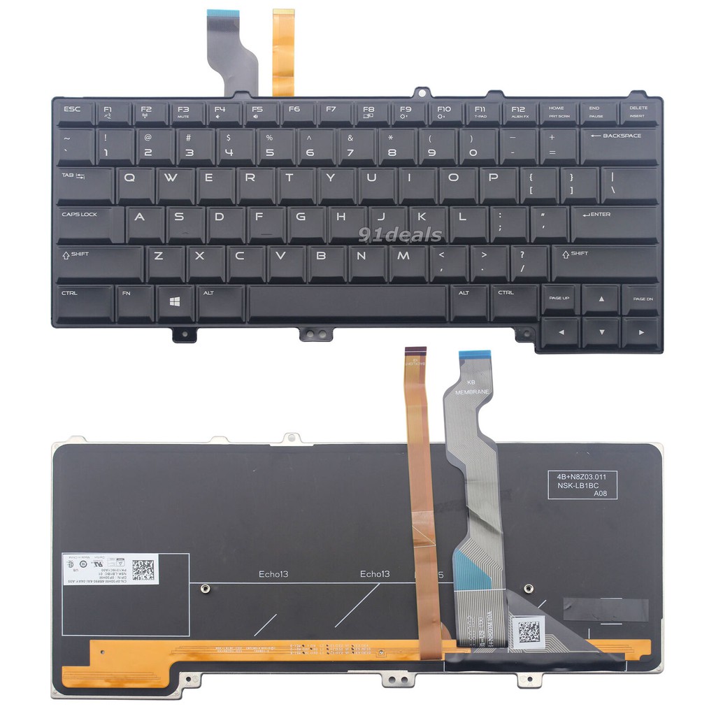 Bàn phím Laptop DELL ALIENWARE 13 R2 👉 Alienware 13 R1 R2, 15 R1 R2 (2016)