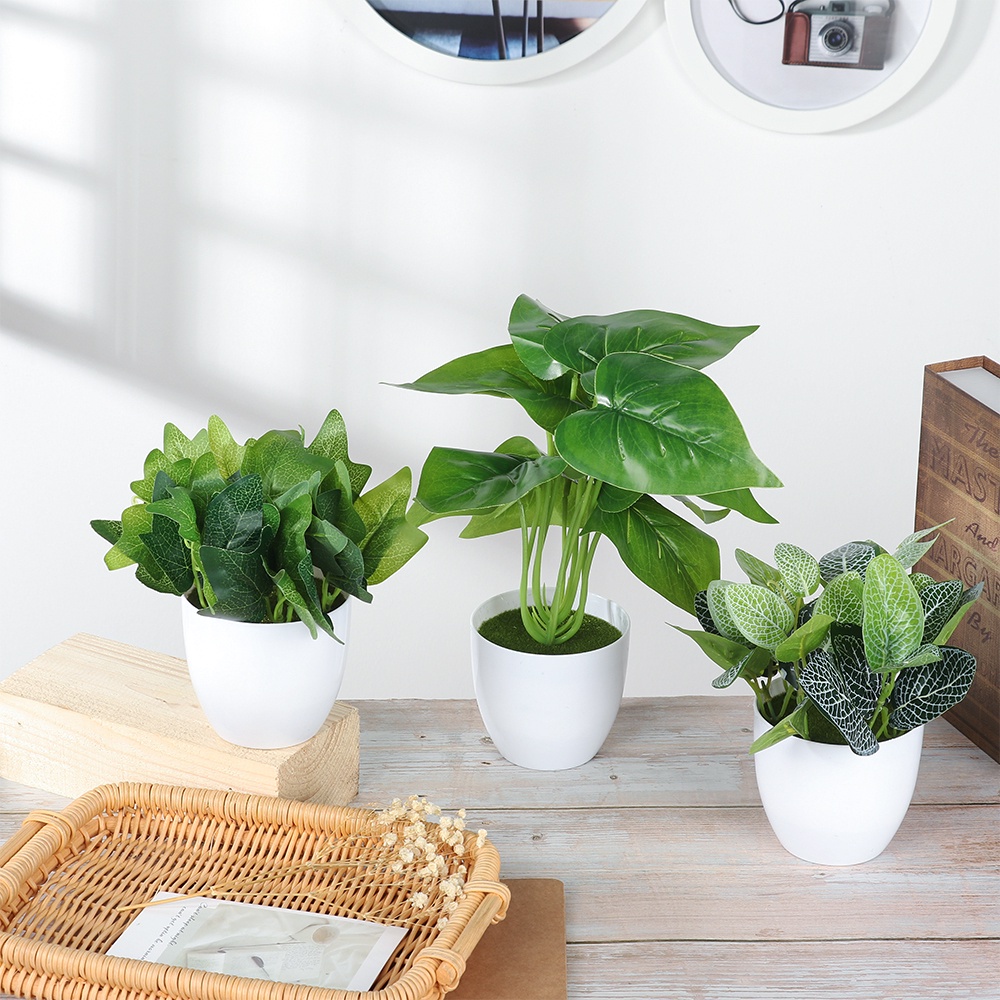 Chậu cây bonsai giả để bàn trang trí nhà cửa/văn phòng/ban công tiện dụng