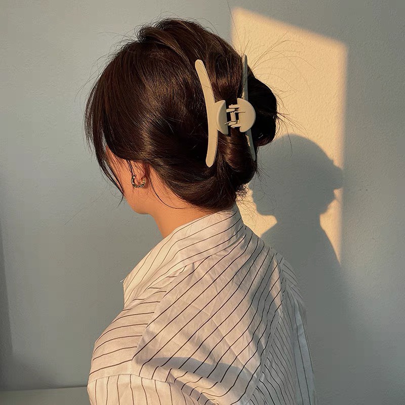 Kẹp tóc càng cua Vòng cung basic màu pastel nhẹ nhàng - dài 11cm  - Phong cách Hàn Quốc