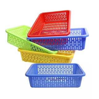 Combo 5 rổ nhựa chữ nhật 30 x 22 x 8cm Chấn Thuận Thành nhiều màu đựng đồ, đựng rau củ, đa năng tiện dụng RCN3020-5