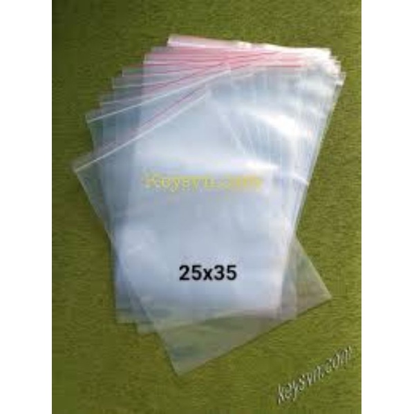 100gr Túi zip chỉ đỏ 20x30cm