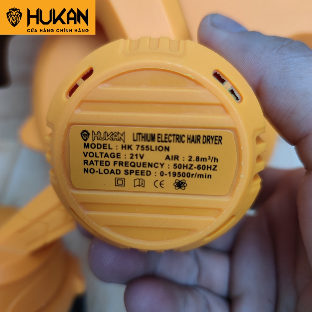 Máy thổi bụi pin siêu khỏe HUKAN HK-H755LION công suất 2,8m3/h lõi dây đồng 100% có điều tốc 19500 vòng/phút