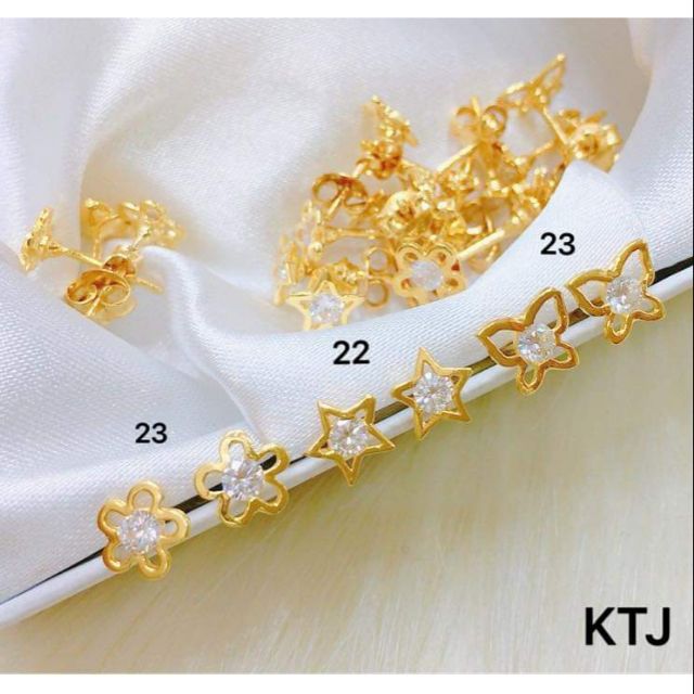 bông tai nụ hoa/nụ sao/nụ bướm vàng