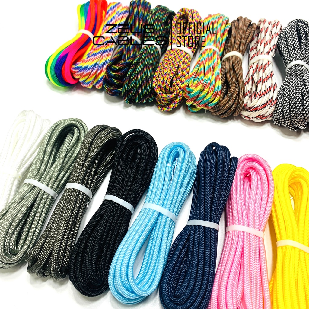 Dây Dù Paracord 7/9 Lõi 4mm Bọc Dây Cáp Custom, Đan Vòng