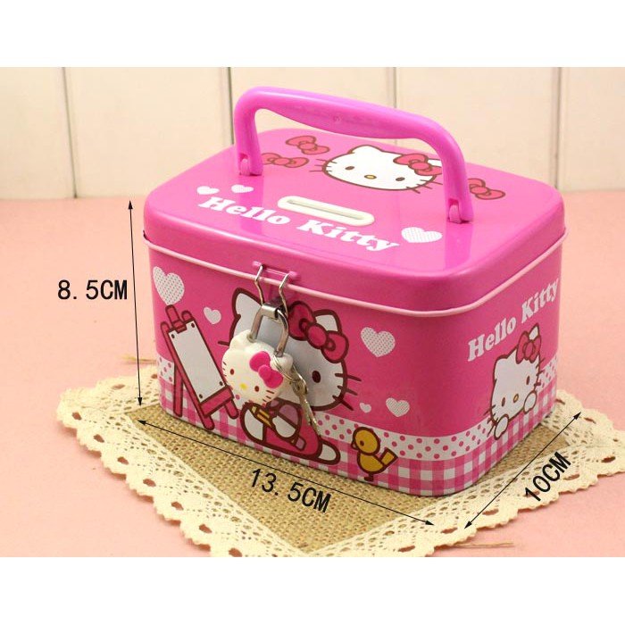 Hộp Đựng Tiền Tiết Kiệm Có Khóa Hello Kitty