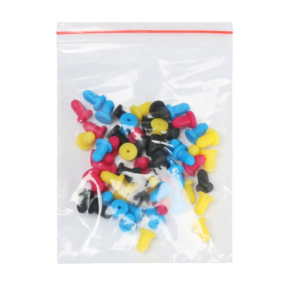 .Bộ 40 / 60 Nút Bịt Kín Bằng Silicon Đàn Hồi Cao 4mm Màu Sắc Ngẫu Nhiên