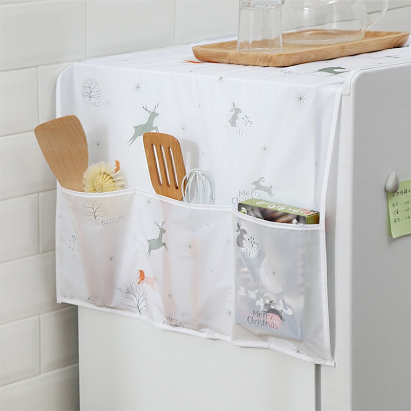 Tấm Phủ Máy Giặt / Tủ Lạnh Chống Bụi / Thấm Nước Kèm Túi Đựng Treo Tiện Dụng Cho Gia Đ