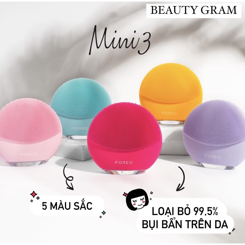 [Miễn phí Bảo hành 2 năm] Máy rửa mặt FOREO MINI 3 chính hãng - Đủ bill