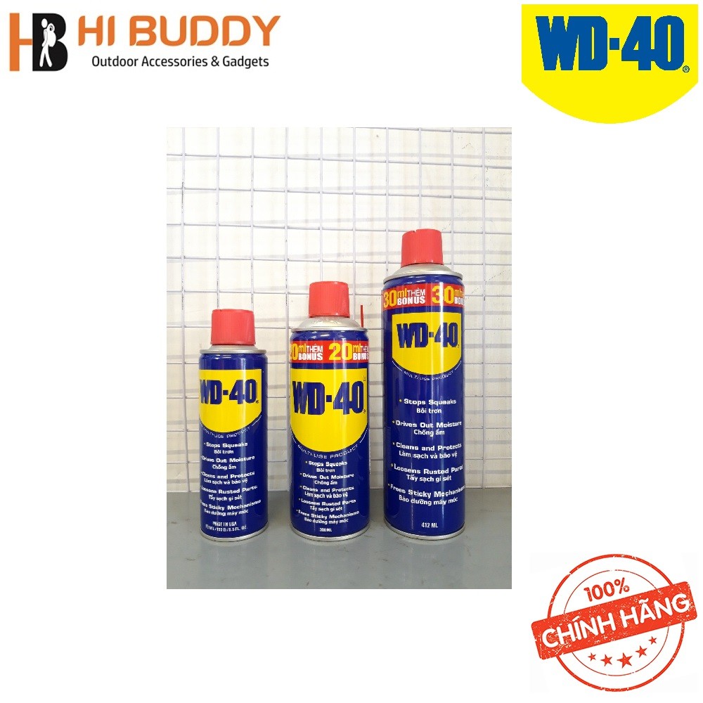 Combo Thùng 12 Chai Dung dịch chống rỉ sét, bôi trơn WD-40 ( 191ml - 300ml - 412ml )