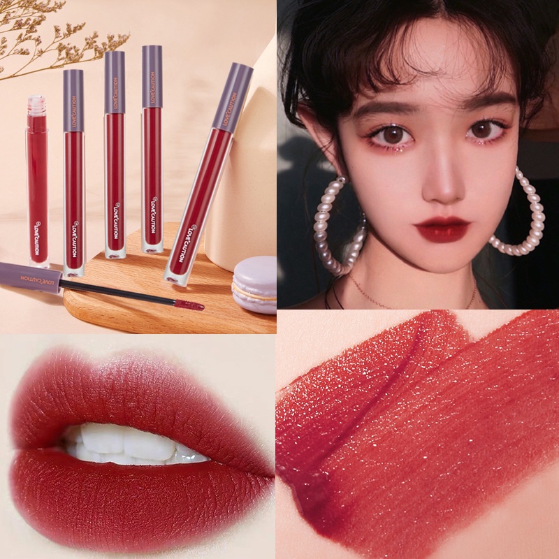 [Hàng mới về] Son môi LOVE CAUTION chất nhung lì mềm mịn lâu trôi