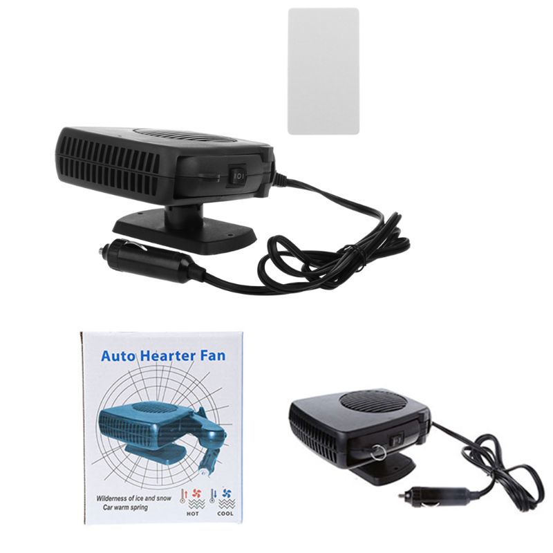 Quạt Sưởi Ấm Bằng Gốm 2 Trong 1 Cho Xe Hơi DC