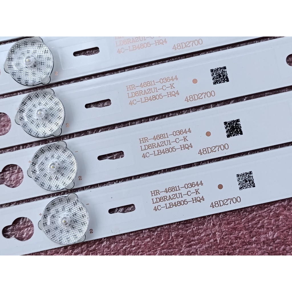 THANH LED TIVI TCL 48D2700 48D2780 48D2790 49S4700 48Z1 A810 48Z1 MỚI 100% HÀNG ZIN HÃNG, BỘ 8 THANH, MỖI THANH 5 BÓN
