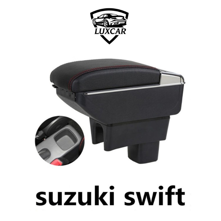 Hộp tỳ tay xe SUZUKI SWIFT tích hợp cổng sạc USB | Chất liệu da PU cao cấp