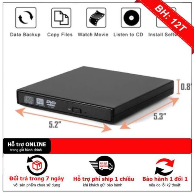 [BH12TH] Ổ DVD/RW + Box gắn ngoài laptop, giao tiếp qua cỏng USB