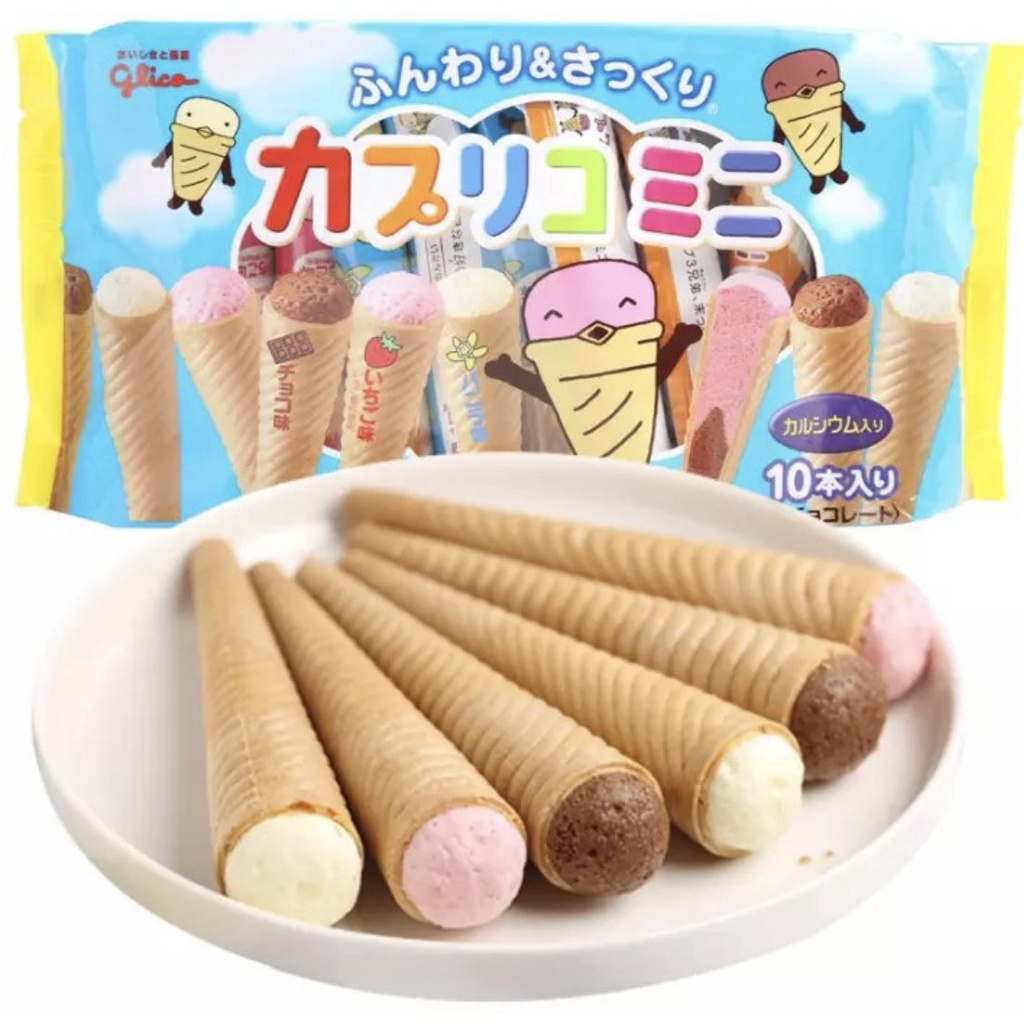 Bánh ốc quế Nhật Bản Bourbon Glico Caplico 87g-Hàng nhập khẩu chính hãng