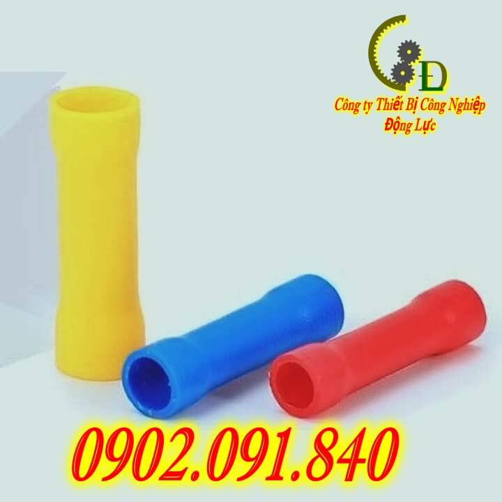 Đầu cos nối thẳng 100cái 💥 cút cosse bọc phủ nhựa BV 2, cốt bấm dây điện 1.5mm đến 2.5mm bằng đồng